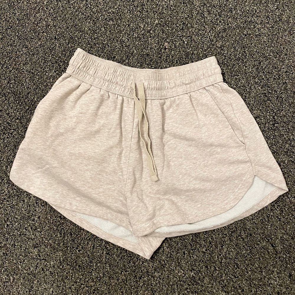 High Waisted Cotton Lounge Shorts